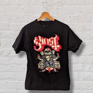 GHOST Licensed  Band T-shirt Shorr Sleeve Black Size M 100% Cotton Front Graphic